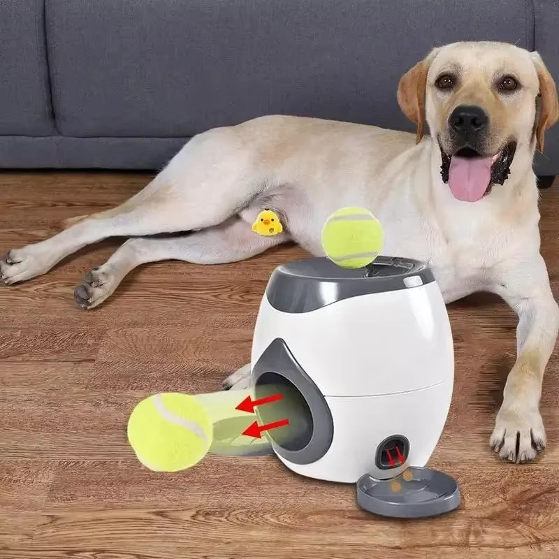 2-in-1 Interactive Dog Toy – Tennis Ball Feeder & Training Reward Machine
