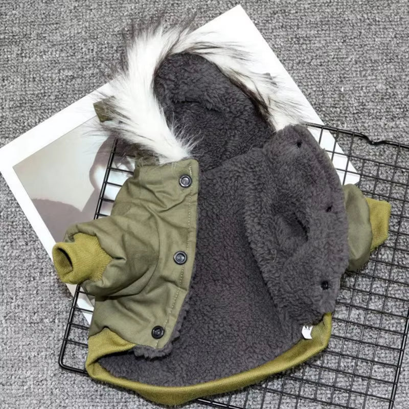 "Mad for it" Winter Dog Jacket/Parka – Warm Hooded Outfit for Most Breeds (XS-2XL)