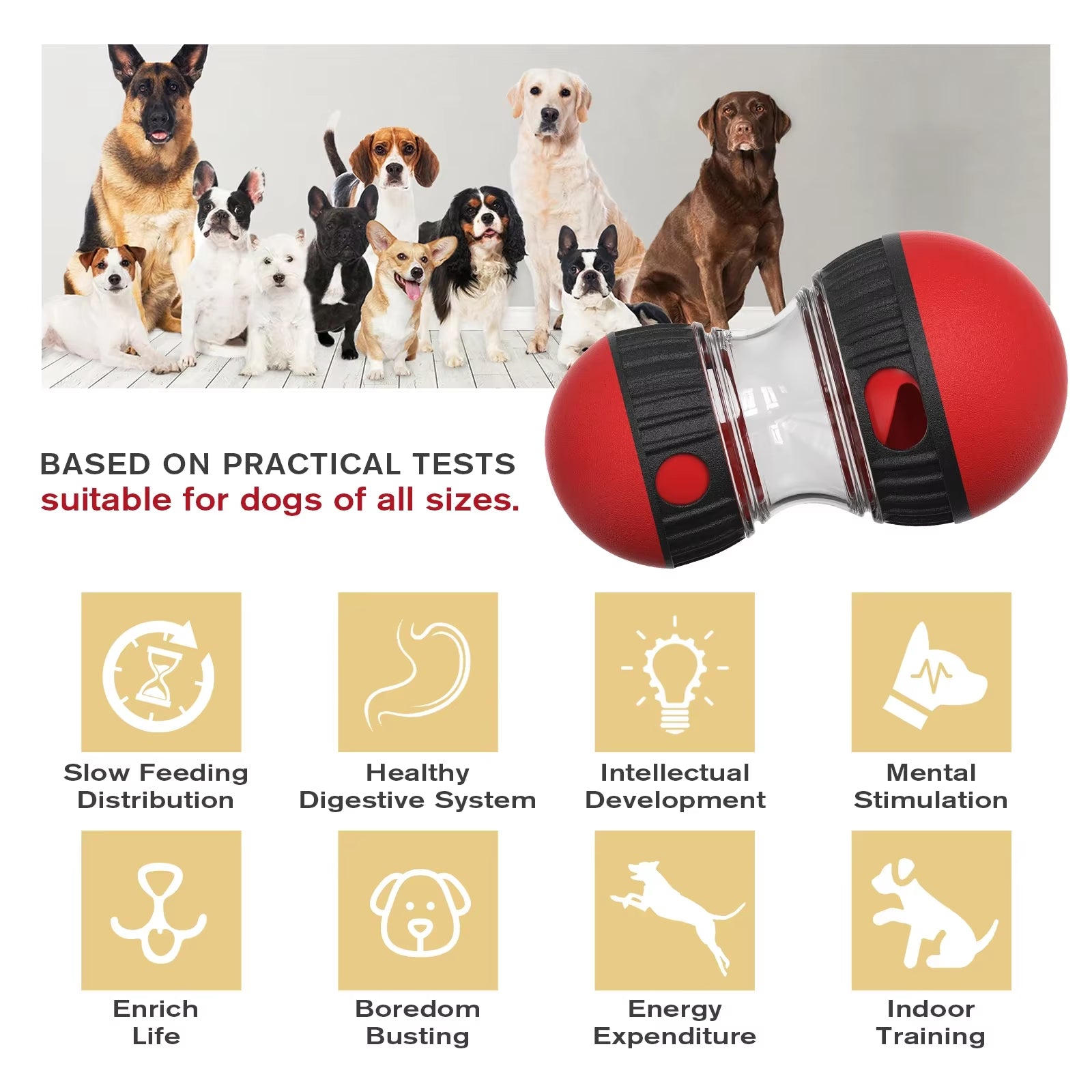 Interactive Treat Dispensing Dog Toy – Engaging Puzzle Ball for Mental Stimulation & Slow Feeding