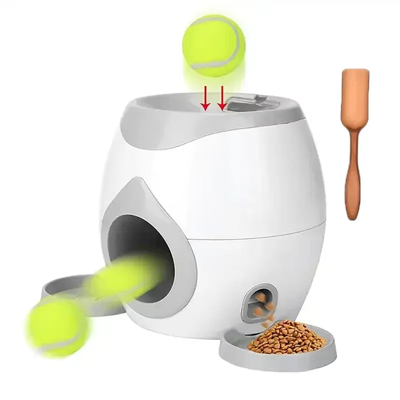 2-in-1 Interactive Dog Toy – Tennis Ball Feeder & Training Reward Machine