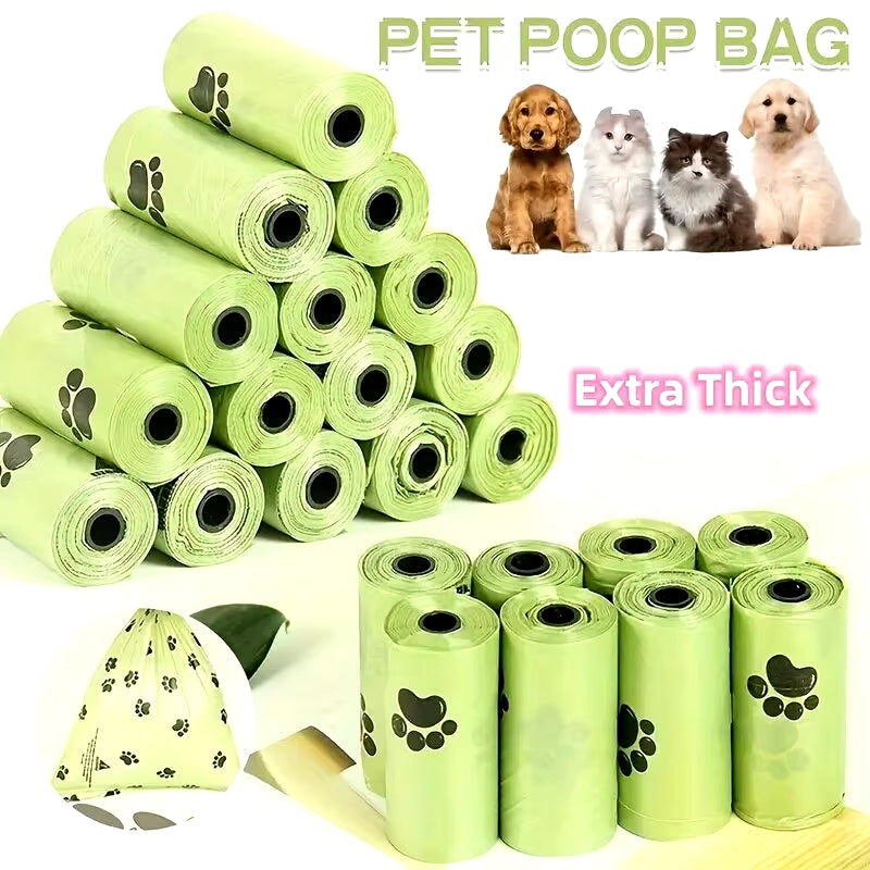 240Pcs/16Rolls Thick Dog Poop Bags, Leak Proof Pet Waste Bag for Dog Outdoor Walking