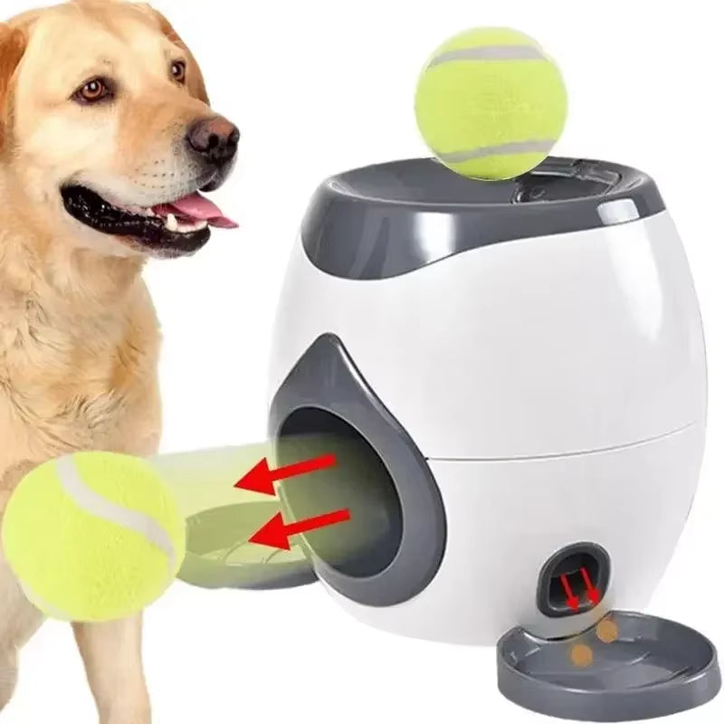 2-in-1 Interactive Dog Toy – Tennis Ball Feeder & Training Reward Machine