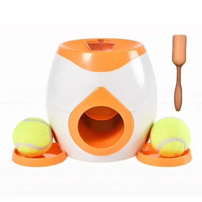 2-in-1 Interactive Dog Toy – Tennis Ball Feeder & Training Reward Machine