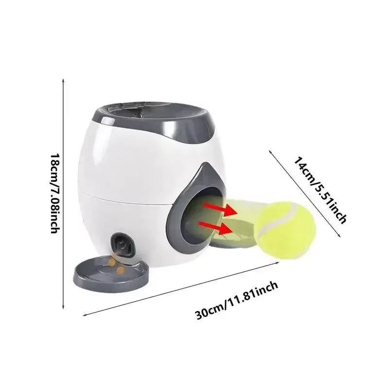 2-in-1 Interactive Dog Toy – Tennis Ball Feeder & Training Reward Machine