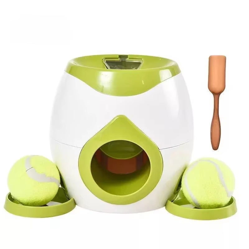 2-in-1 Interactive Dog Toy – Tennis Ball Feeder & Training Reward Machine